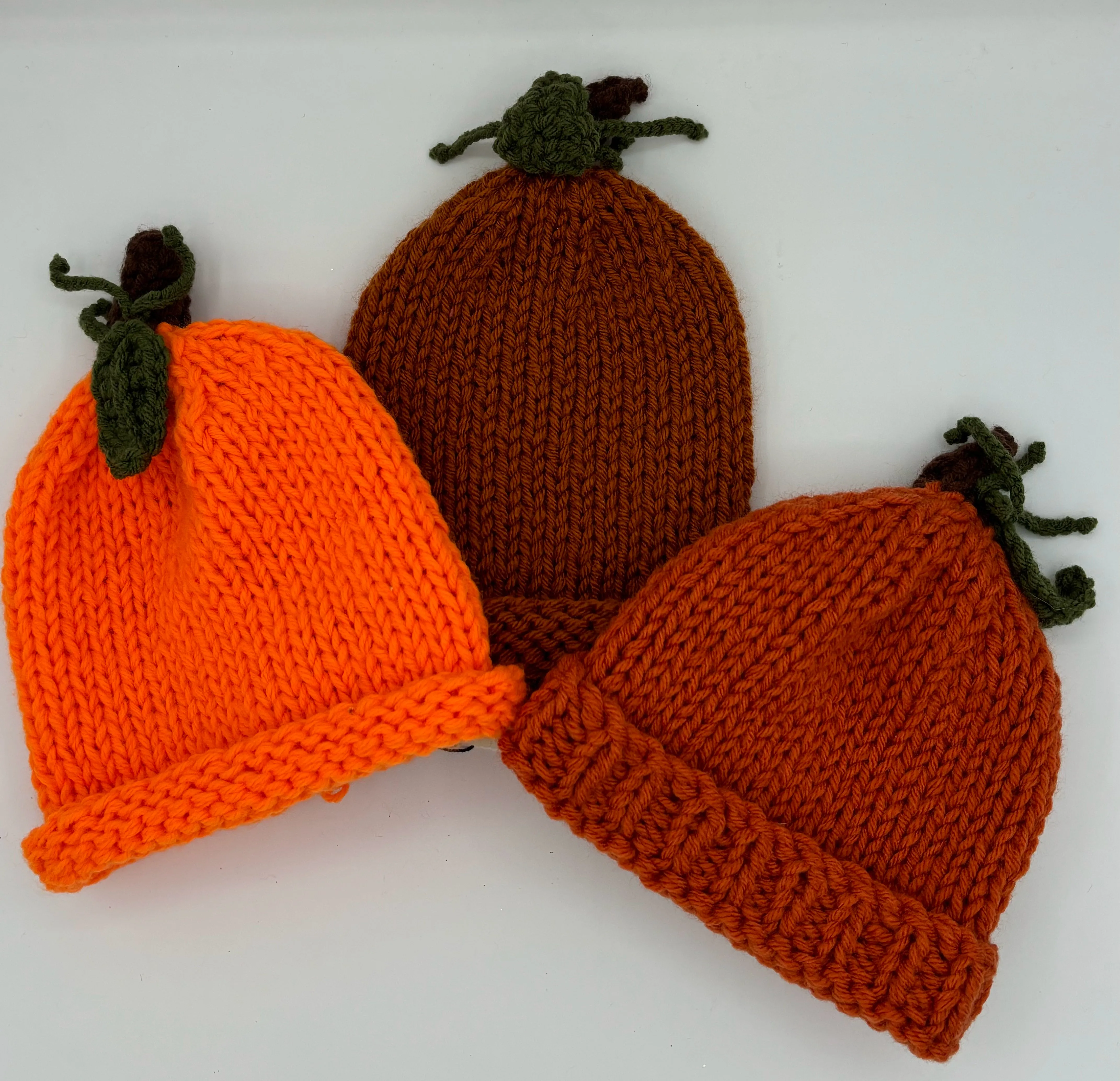 9-12 M Acrylic Knit Pumpkin Hat