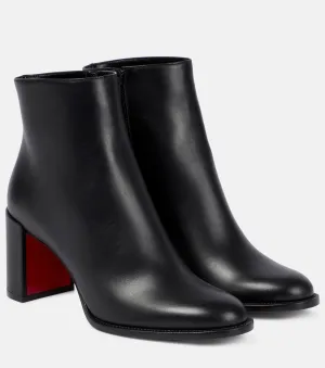 Adoxa 70 Christian Louboutin Leather Ankle Boots, Black