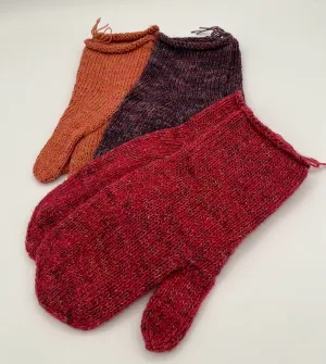 Adult M Knitted Merino & Silk Blend Mittens