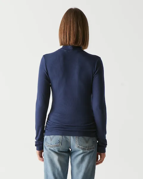 Beck Ruched Turtleneck