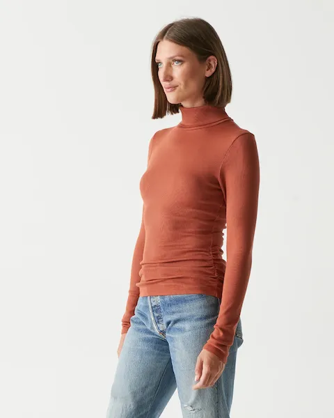 Beck Ruched Turtleneck