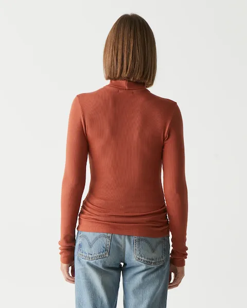 Beck Ruched Turtleneck