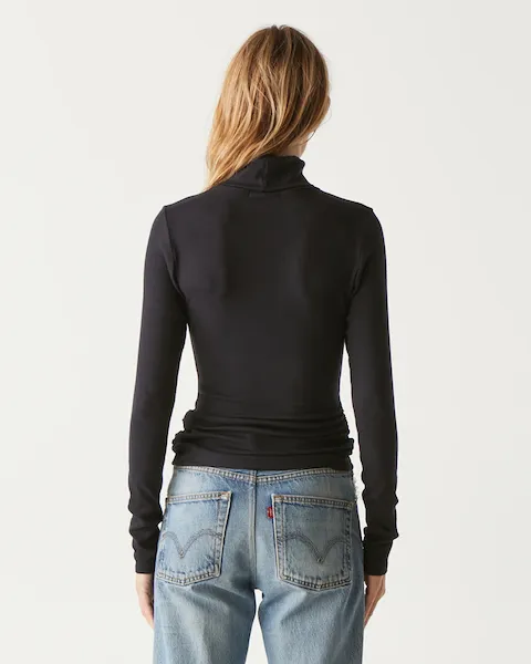 Beck Ruched Turtleneck