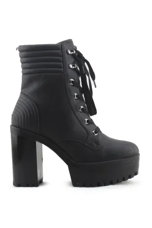 Bershka Zipper Laces Platform Boots | 100% Authentic Leather