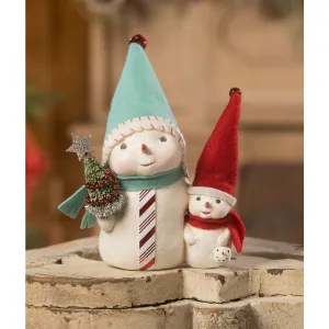 Bethany Lowe Mama And Baby Snow Family Figurine