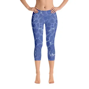 Blue Pool Capri Leggings