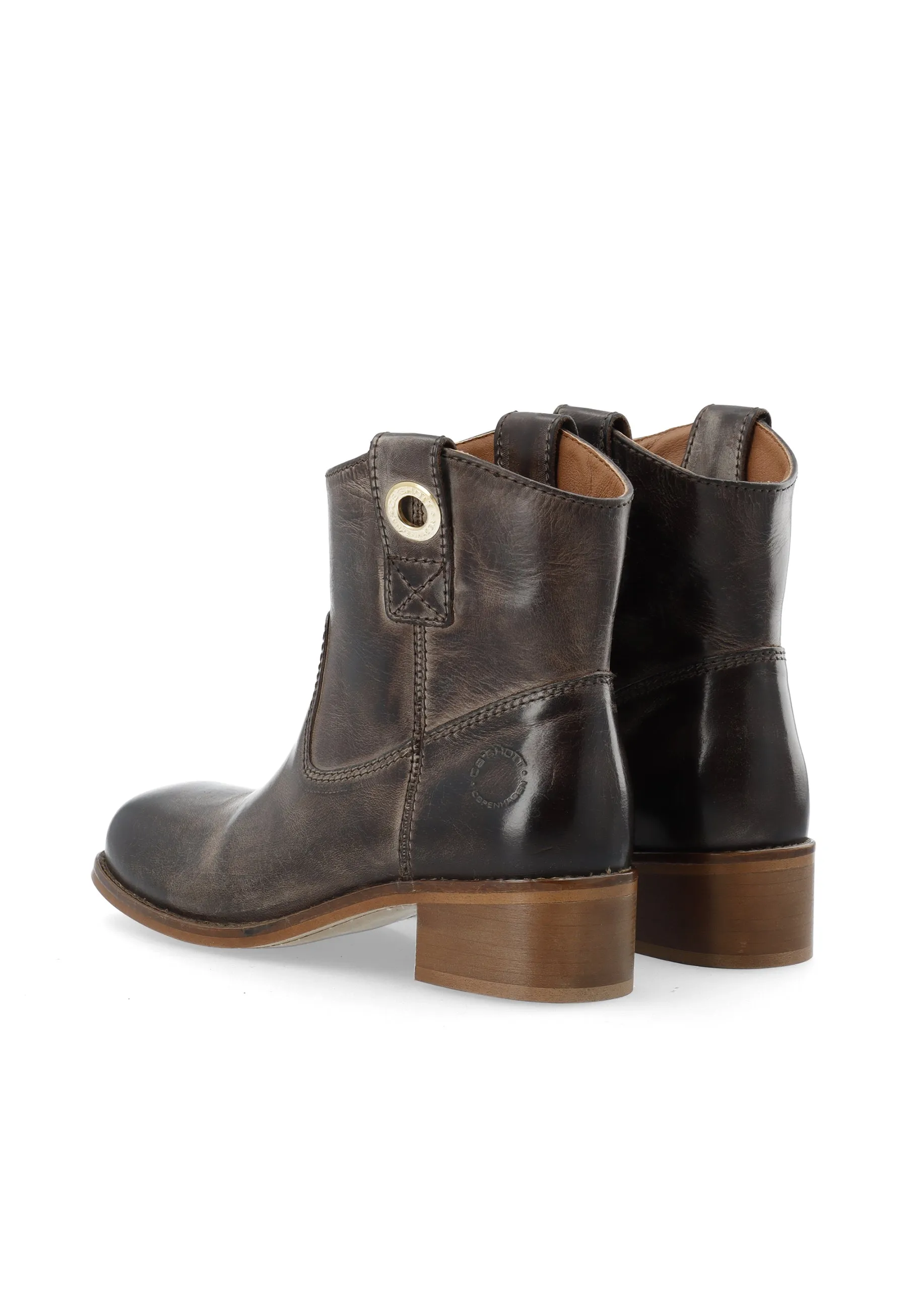 Casvilma Pull On Leather Boots Coffee