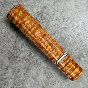 Custom Japanese Knife Handle for 210-225mm - Tasmanian Blackwood and nickel silver