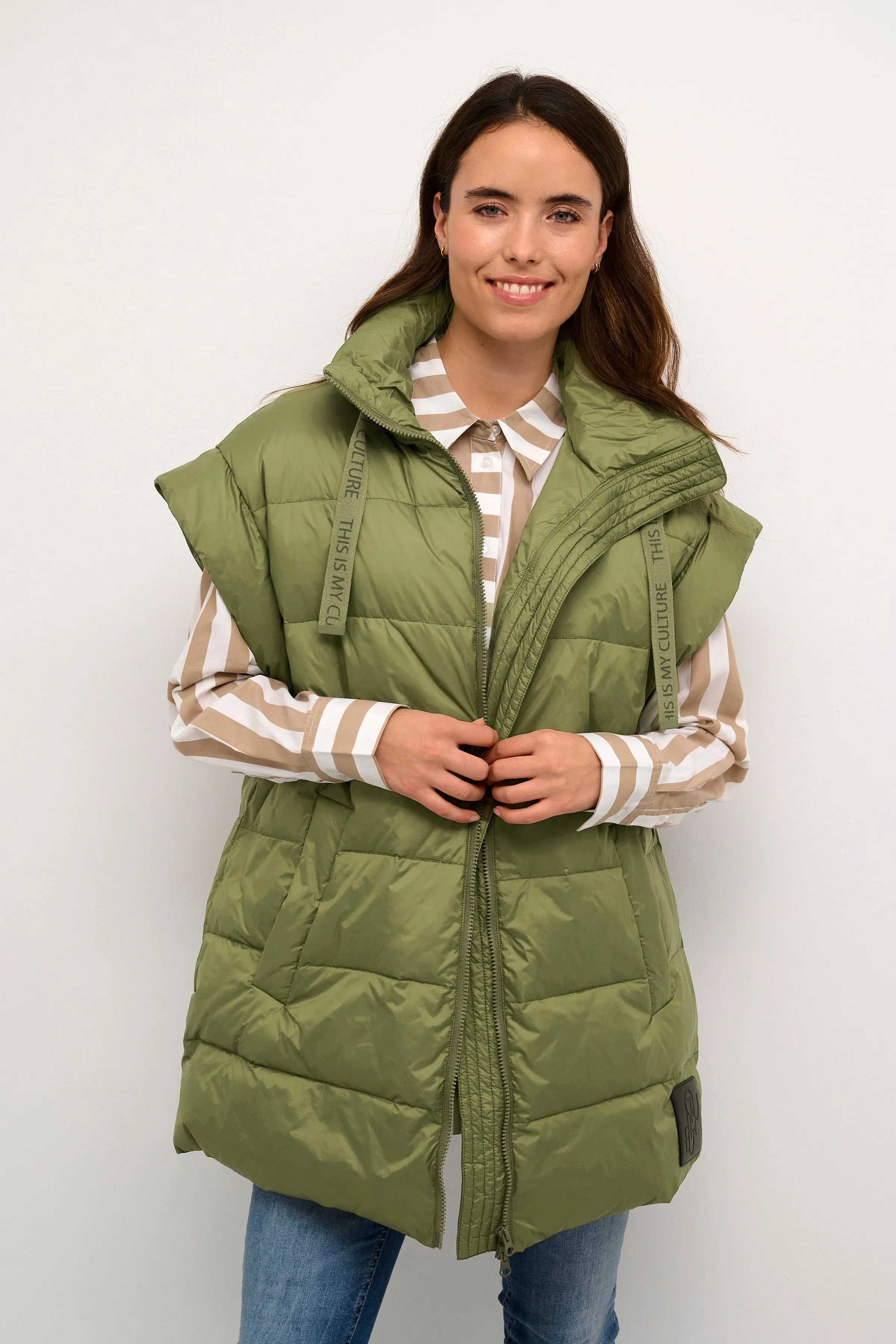 Eia Aisha Down Vest in Burnt Olive