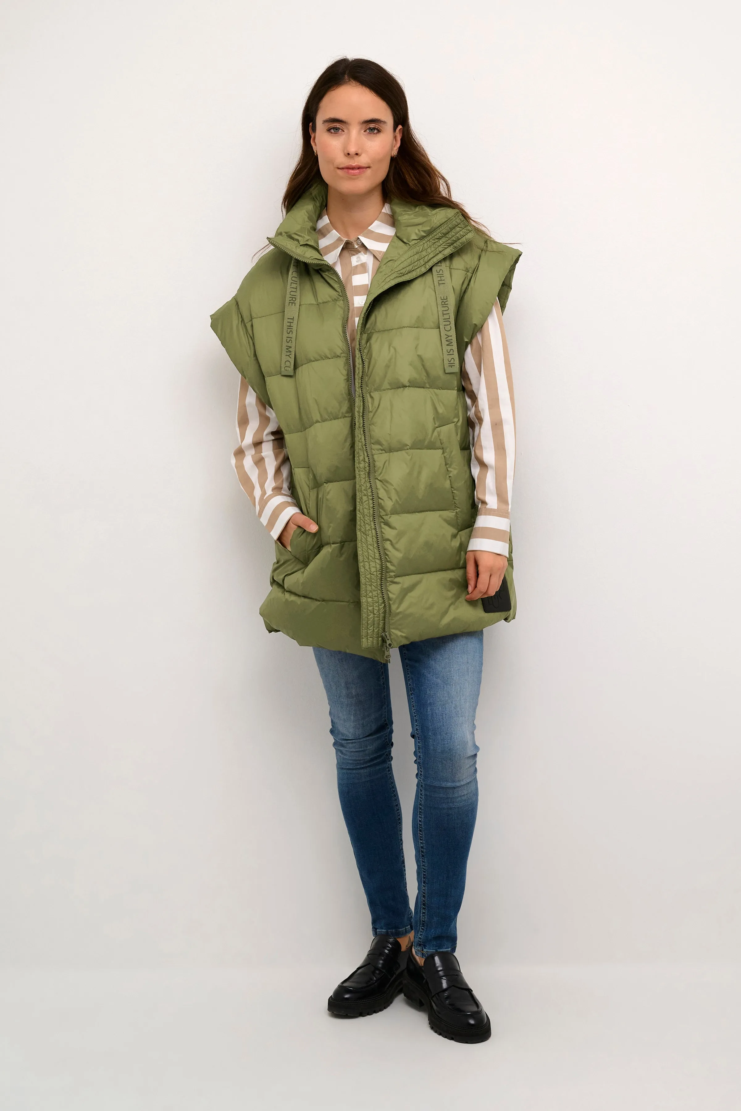 Eia Aisha Down Vest in Burnt Olive