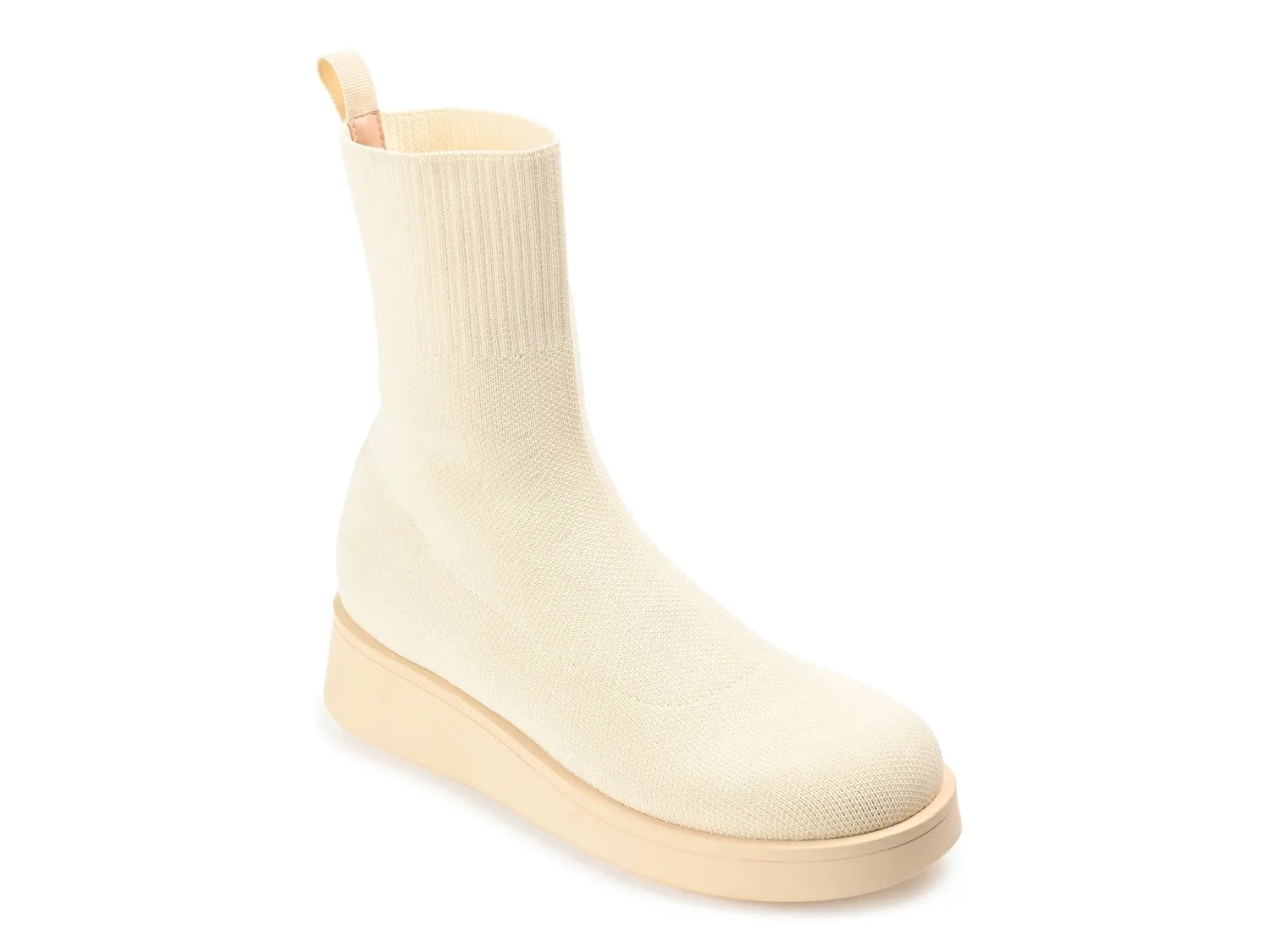 Journee Collection Ebby wedge ankle boots, light beige