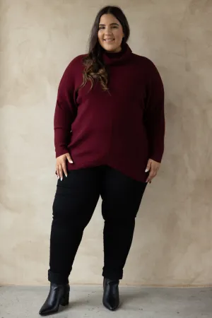 Knitted Turtleneck | Burgundy | FINAL SALE