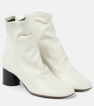 Laeden Isabel Marant leather ankle boots, white