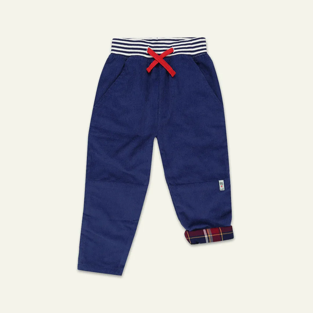 Lilly and Sid Organic Collection Navy Cord Trousers (4-6yrs)