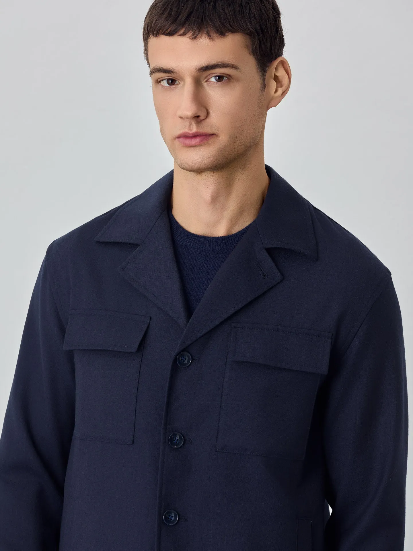 Luxurious 100% Wool Overshirt