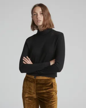 Rag & Bone- Doyle Funnel Neck Black