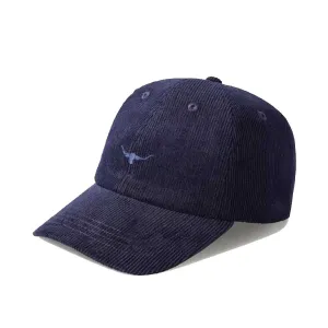 RM WILLIAMS Cap - Longhorn Steers Head Mini Logo - Navy Corduroy