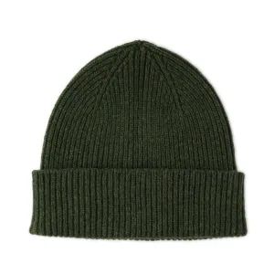 Rosemary Wool Ribbed Beanie Hat