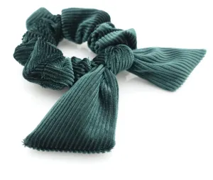 soft glossy corduroy bow knot scrunchies cute hair tie women scrunchie