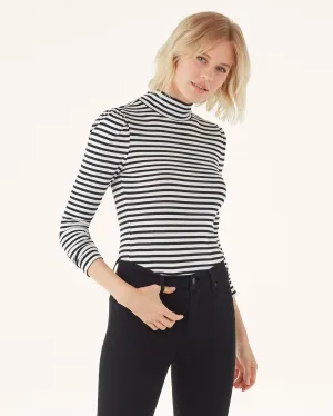 Splendid - Turtleneck in Black/White Stripe