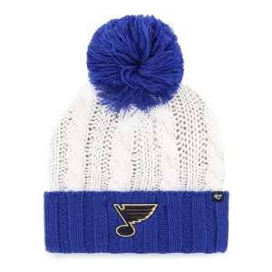 ST. LOUIS BLUES '47 LADIES NOTE FIRESIDE POM KNIT - ROYAL/WHITE