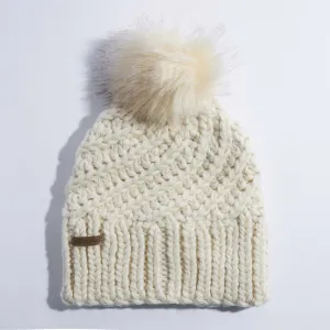 The Maizy Knit Faux Fur Pom Womens Beanie