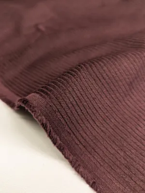 Wide Wale Stretch Cotton Corduroy - Merlot