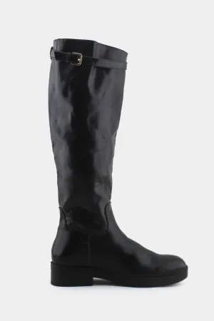 Zara Buckle Straps Knee High Boots | 100% Authentic leather