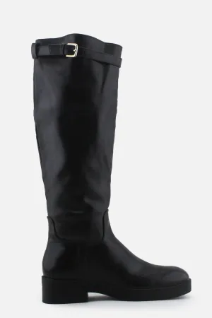 Zara Buckle Straps Knee High Boots | 100% Authetic Leather